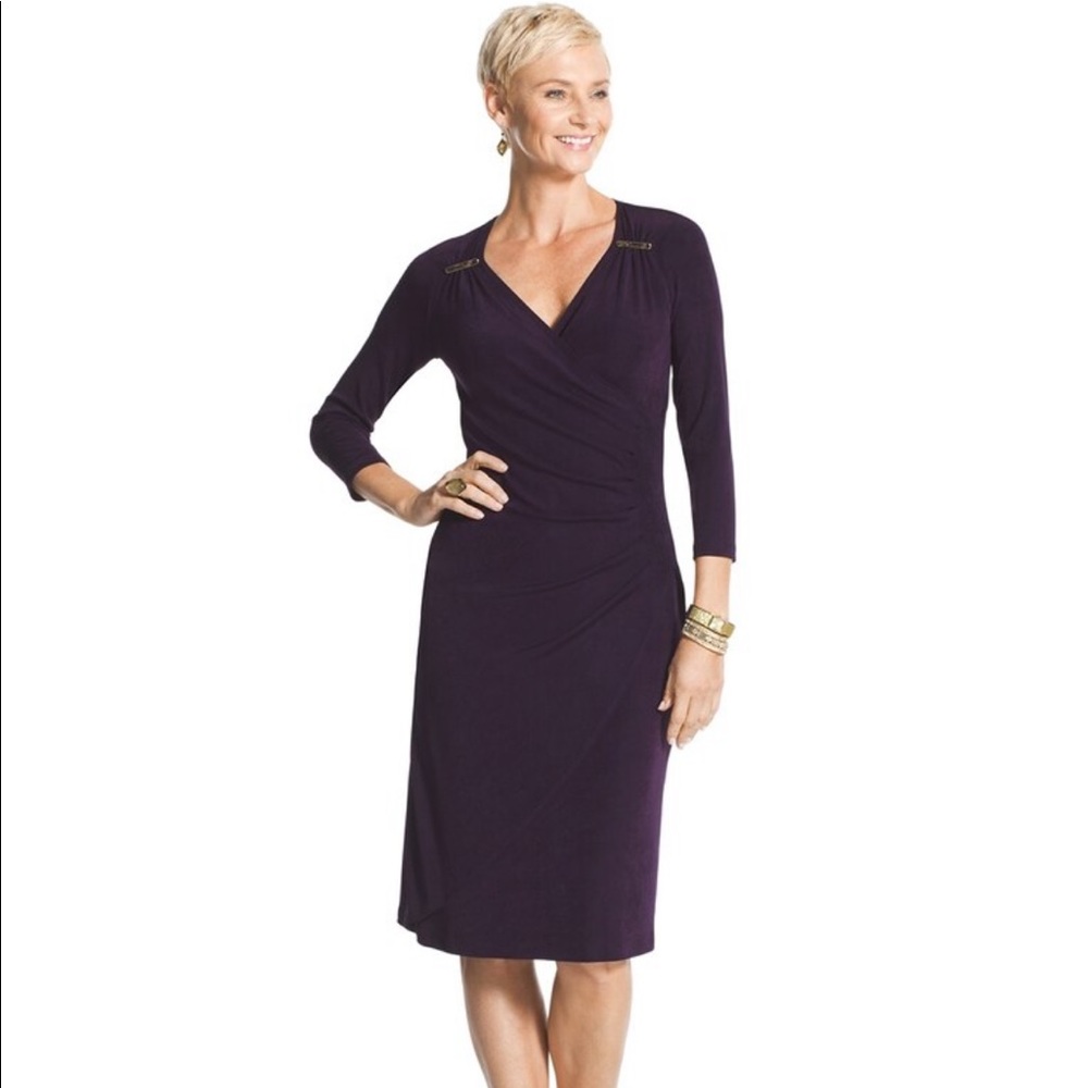 🆕 NWT TRAVELERS CLASSIC Dark Purple Dress STYLE 570160648 Size 2 (12-14)